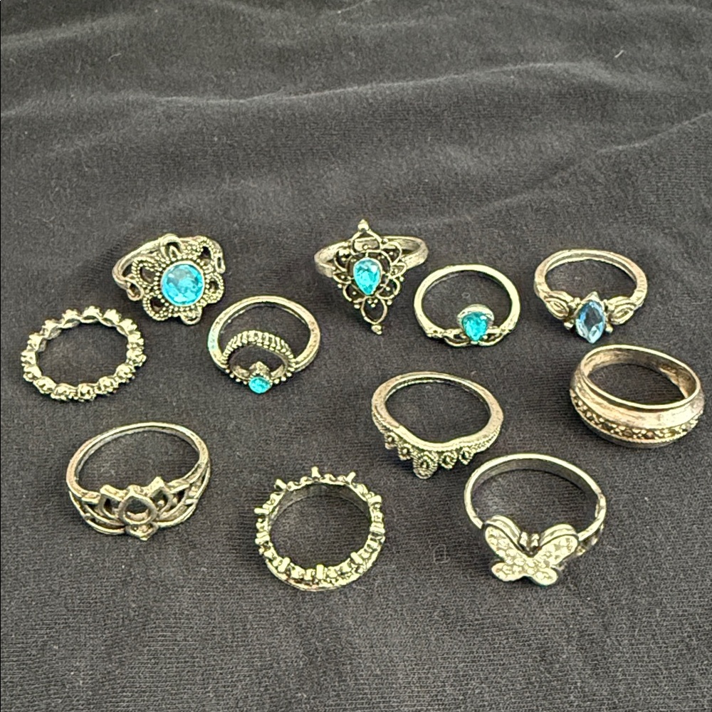 Vintage-Inspired Ring Set.  14 rings